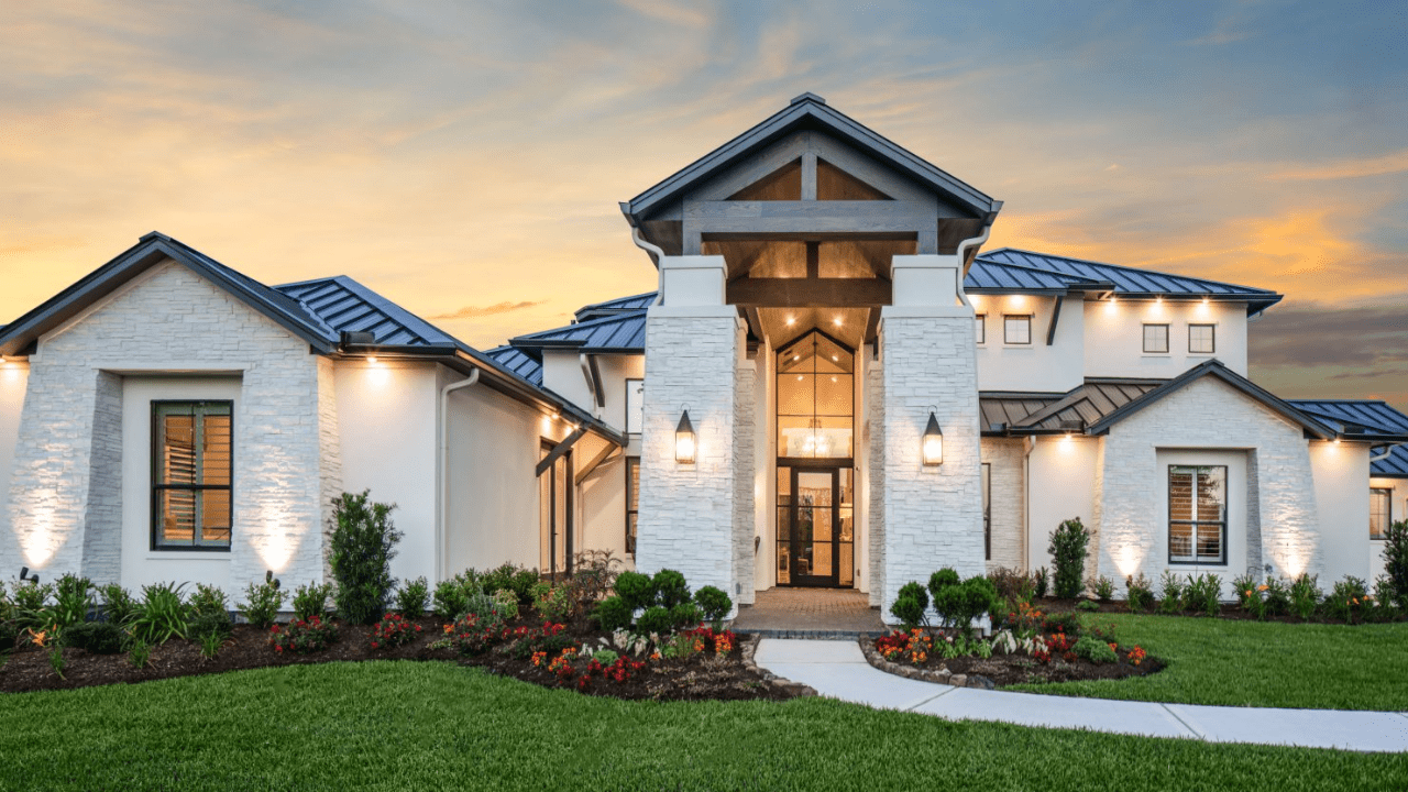 Timeless architecture features elegant, symmetrical proportions.
